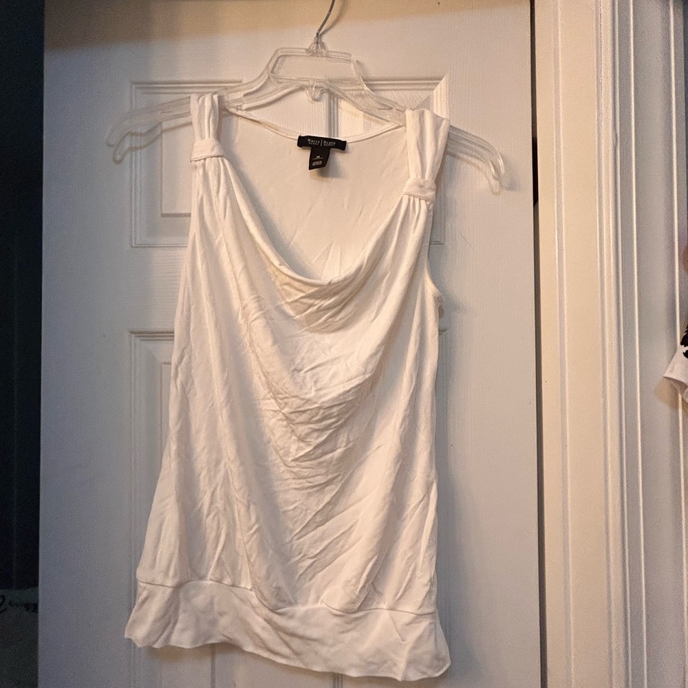 White House Black Market White Tank Top Medium